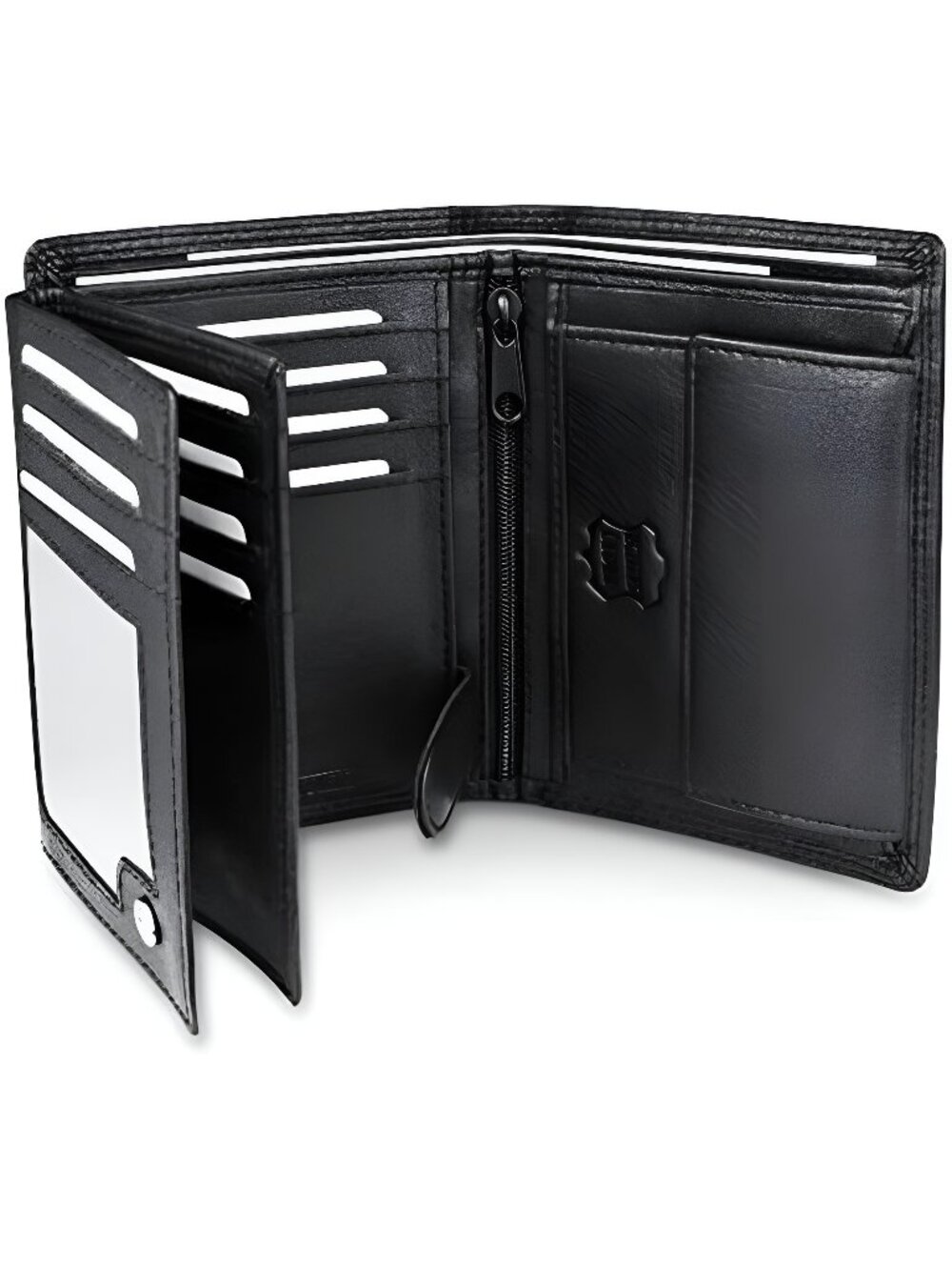 Men's Trifold Nappa Leather Wallet, 15 Card Slots, RFID Protection